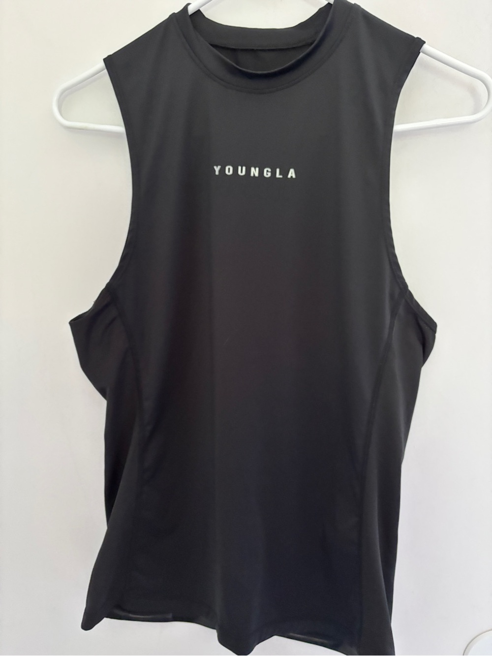 YoungLA Summer Black Youth Muscle Athletic Tank with Raised Logo 32x24